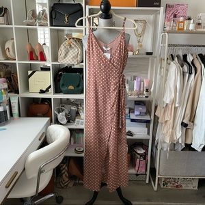 Lioness brown polka dot maxi dress
